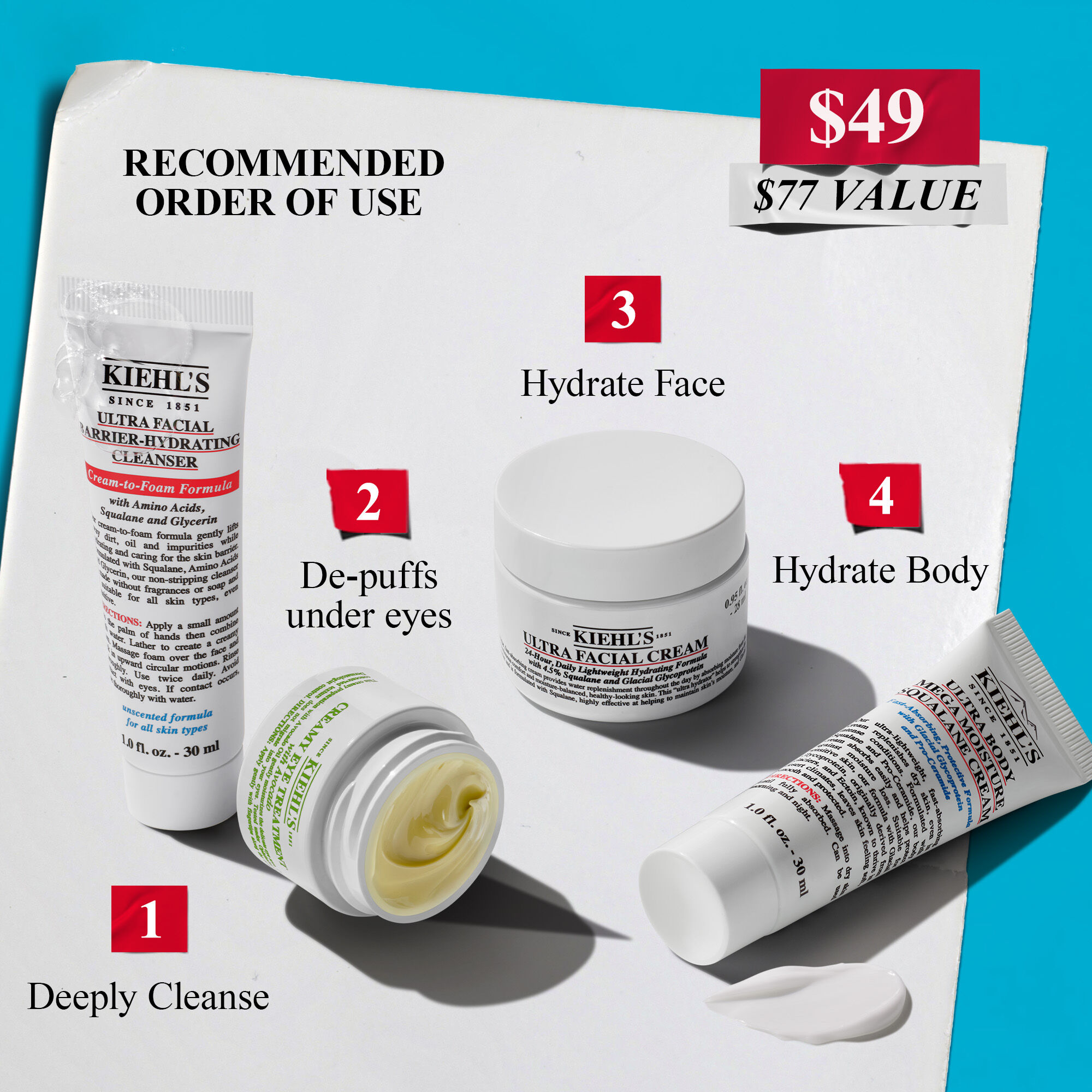 MASTER MOISTURIZING MINIS - Skincare Set - Kiehl's